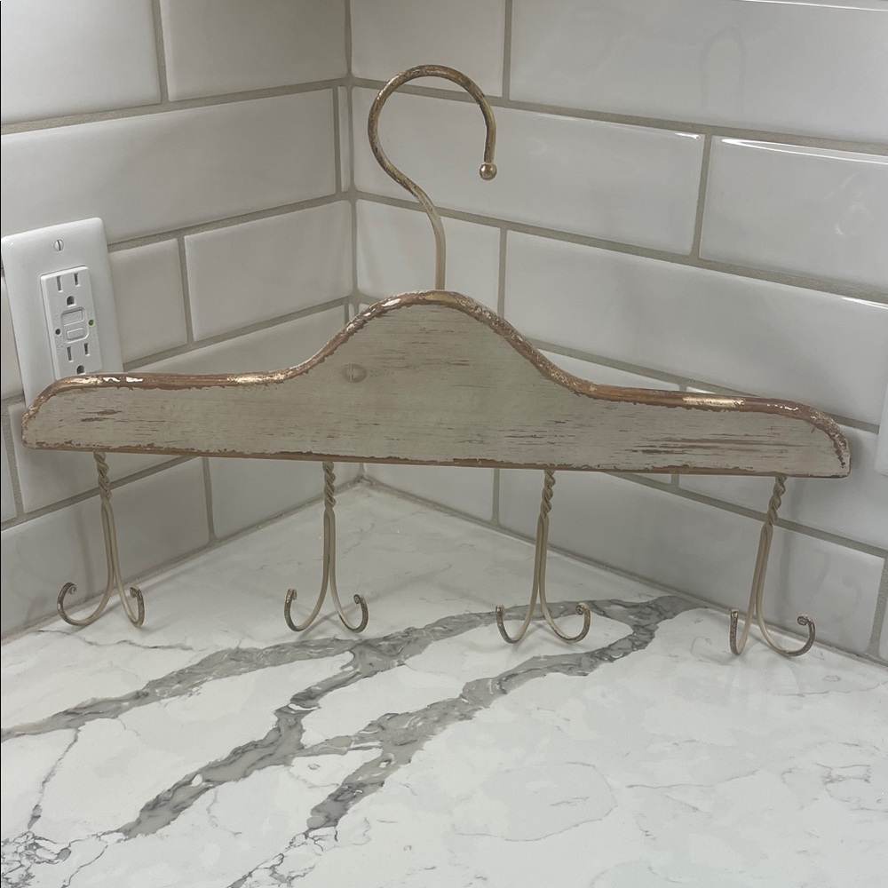Rustic Cream and Gold Wall Hanger